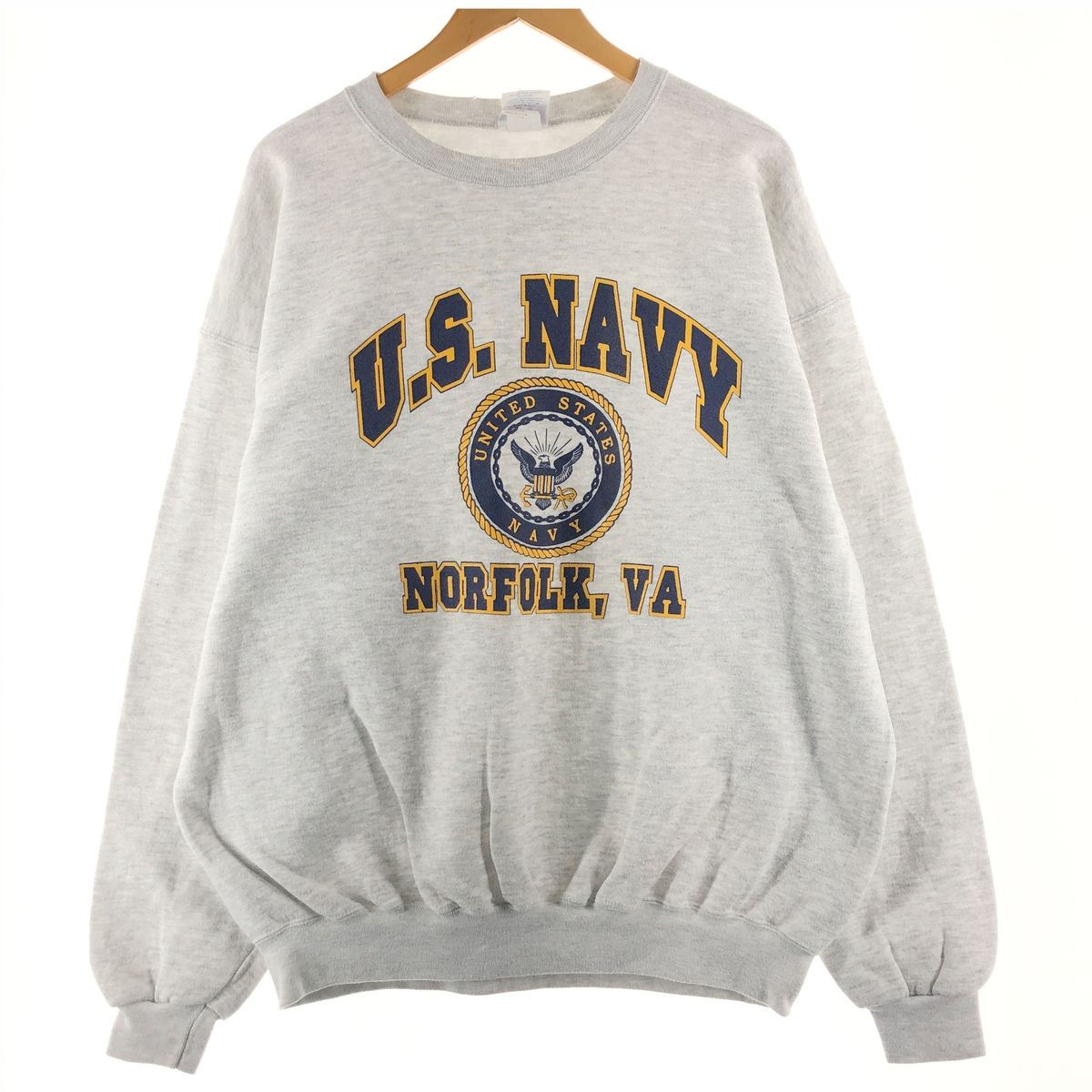 古着 サンティー SANTEE U.S.NAVY プリントスウェットシャツ トレーナー USA製 メンズXL相当/eaa502323