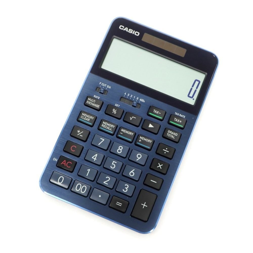 カシオ CASIO S100NB 電卓 ネイビーxブラック メンズ