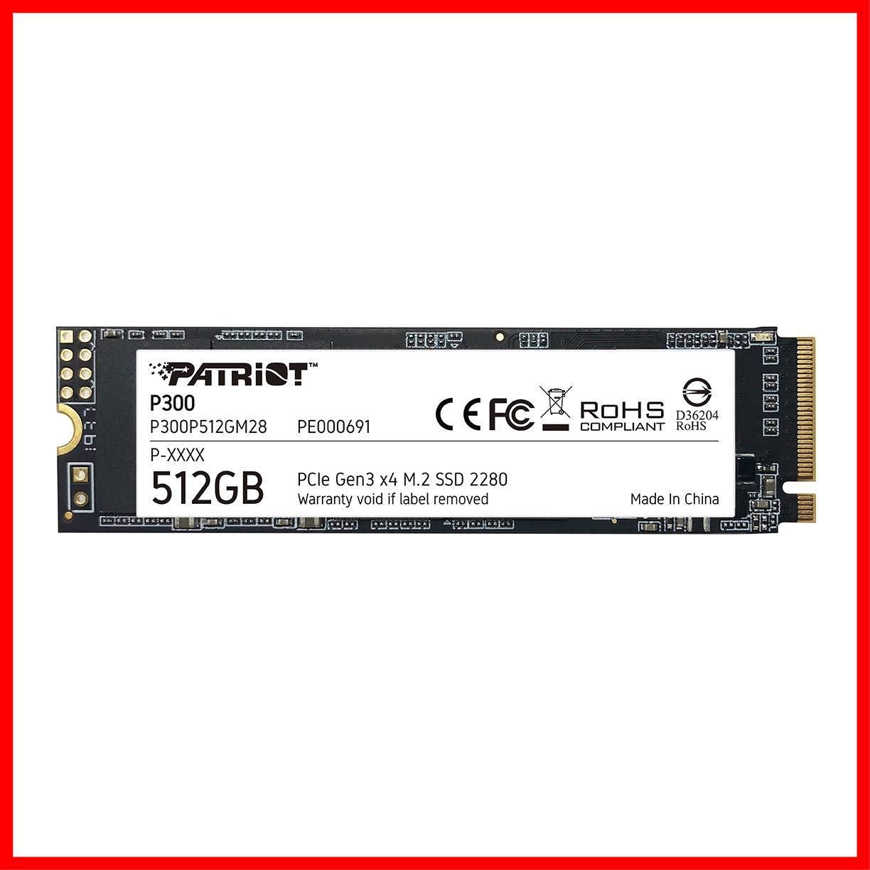2280 SSD NVMe PCIe 512GB Gen P300 3x4 Memory 内蔵型SSD Patriot