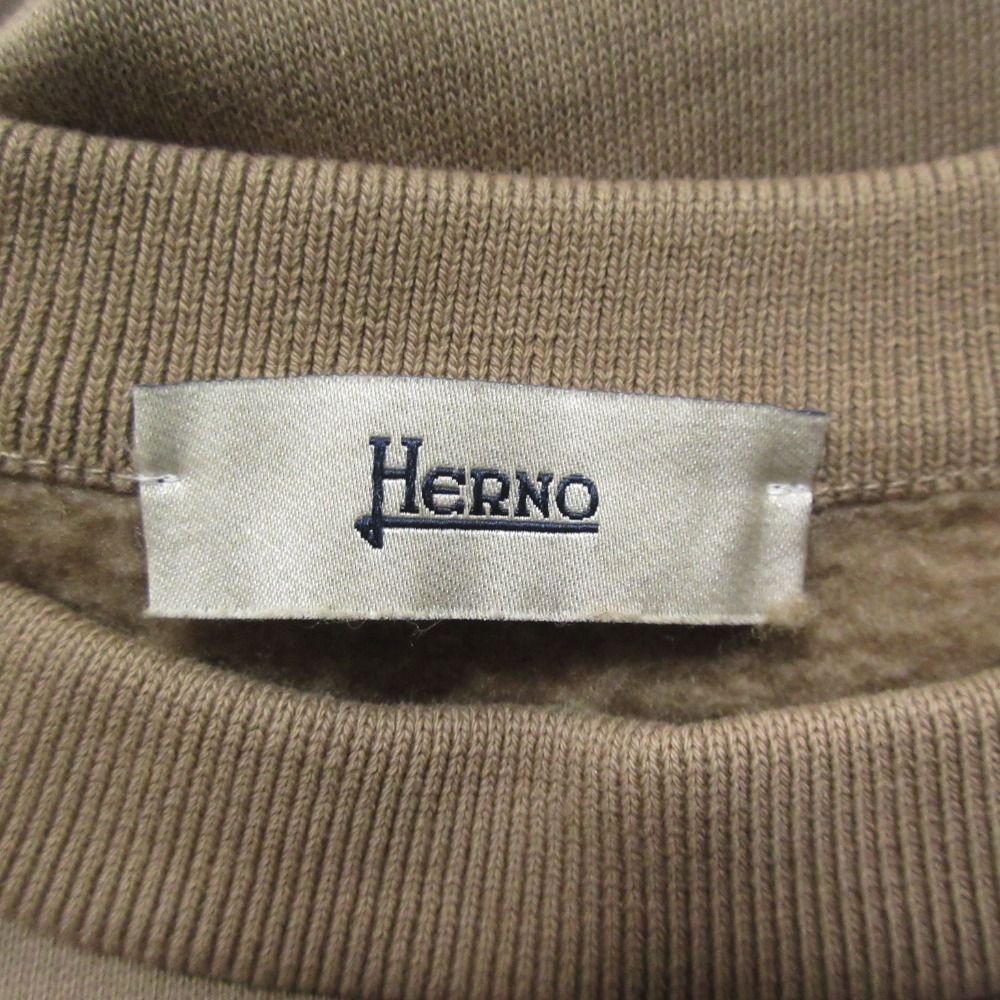 良品 21AW HERNO ヘルノ ワンポイントロゴ クルーネック 長袖 裏
