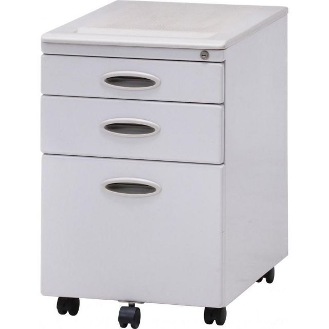 不二貿易 インキャビネット CD-865 LGY ライトグレー キャスター付 ワゴン オフィス収納