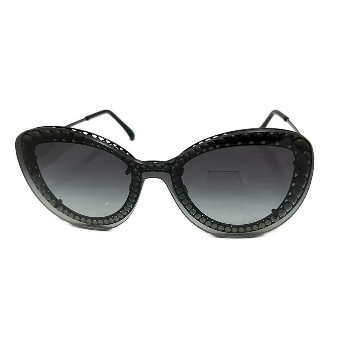 極美品✨CHANEL シャネル　パールサングラス　ブラック　4234-H CHANEL シャネル 4234-H フェイクパール ラウンド ブラウン