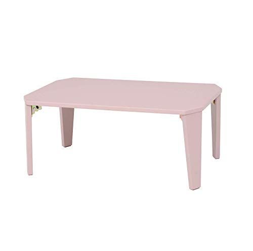 数量 完成品 子供 クルール7550SP コンパクト 折りたたみ 幅75cm ローテーブル スモ―キーピンク 萩原