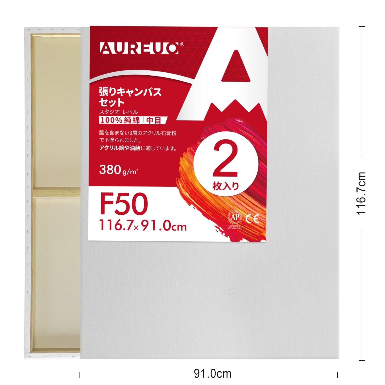 人気商品】AUREUO 張りキャンバス セット F50 (116.7cmX91cm) 中