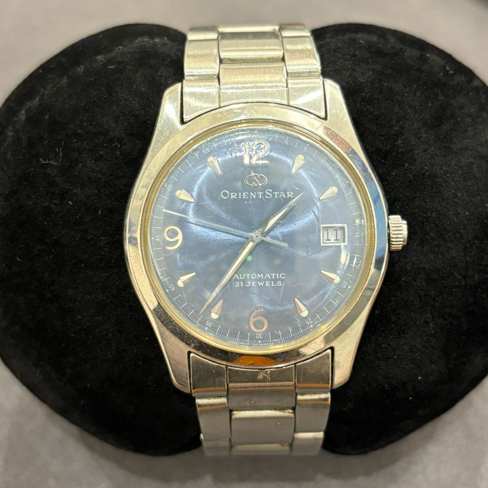 ΩNA831 希少品！ORIENT STAR オリエントスター 腕時計 AUTOMATIC 21JEWELS 自動巻き 597302-70