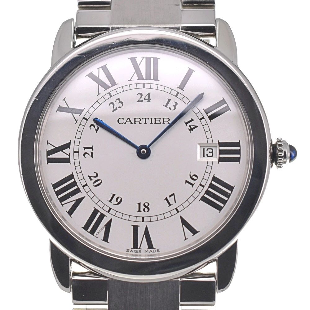 カルティエ CARTIER W6701005 ロンドソロ LM デイト クォーツ メンズ L 137450