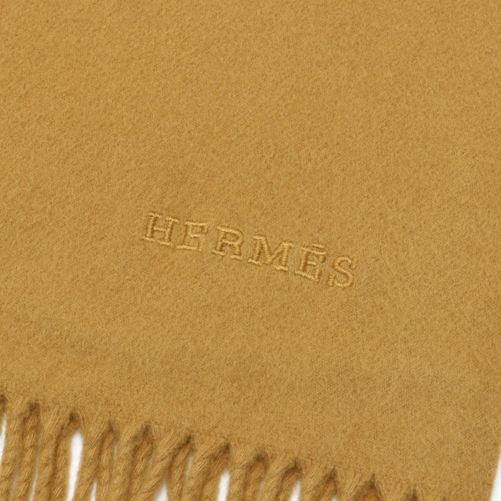 エルメス　カシミヤ大判ストール　カーキ エルメス HERMES ストール 大判 カーキ その他 カシミヤストール