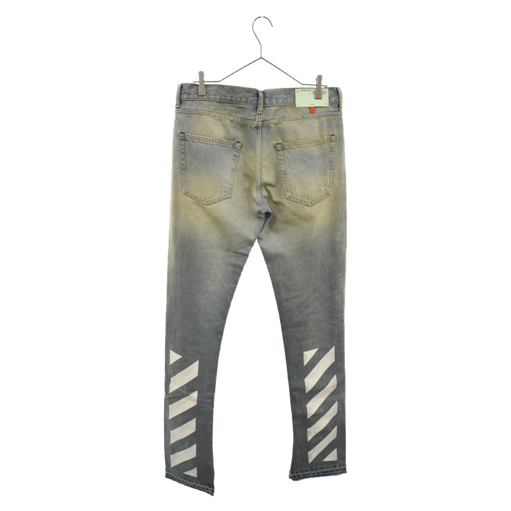 未使用品 OFF-WHITE SLIM SPLIT JEANS DENIM OFF-WHITE Slim Split Jeans / デニム パンツ