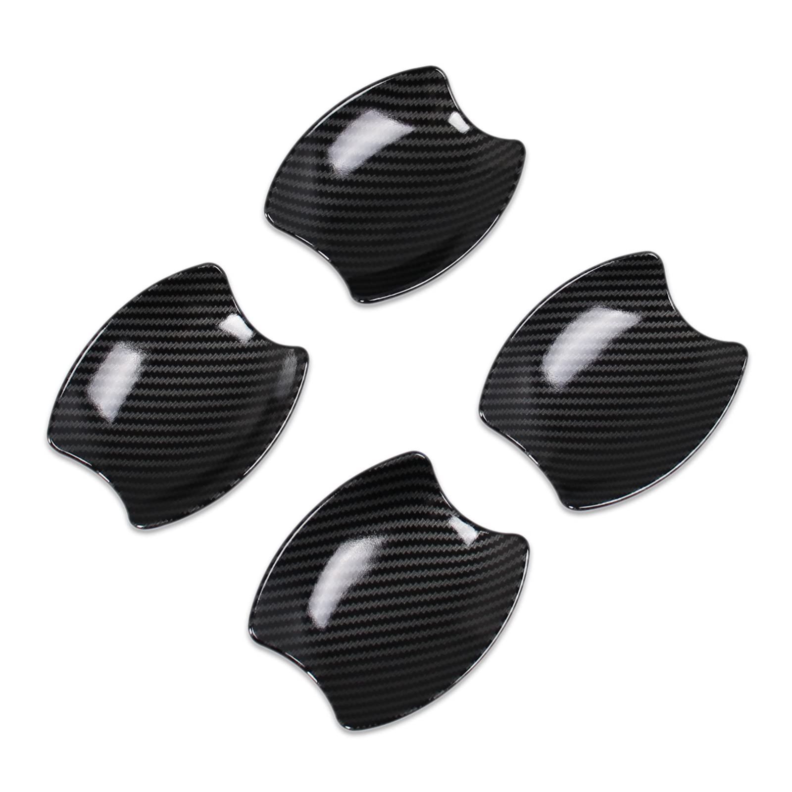 【新着商品】(炭素繊維黒色仕様) 設計 専用 専用 KICKS Nissan ドアノブの爪キズ防止に カバー プロテクター ドアハンドル 外装 P15型 キックス 新型 日産 RUIQ