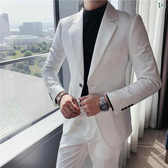 2XL メンズ ファッション 服 男性用 オシャレ シンプル 大人 かっこいい 大きいサイズ ストリート 紳士服 ツーピース スーツ 無地 ビジネス スリム スーツ ファッション テクスチャ スーツ