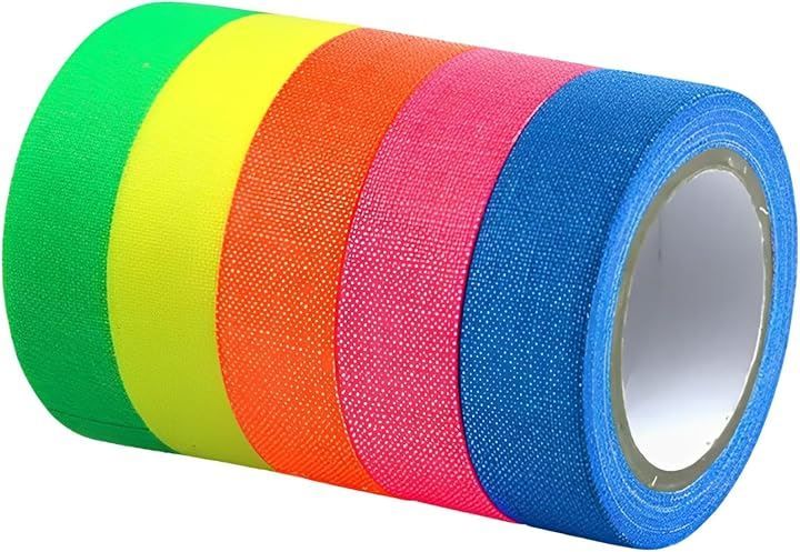 Thumbnail of fogman Vinyl Tape, Paper Tape, Colored Tape, Fluorescent Tape, Gaffer Tape, Glow-in-the-Dark, 5-Color Set