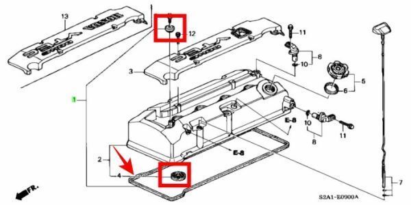 新品 ホンダ純正 HONDA S2000 AP1 AP2 ヘッドカバー パッキン スパークプラグチューブ シール セット
