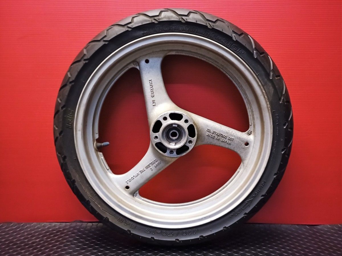 140 評価B BANDIT バンディット400 GK75A 純正 フロント ホイール MT3.00×J17 外装 f2558D1