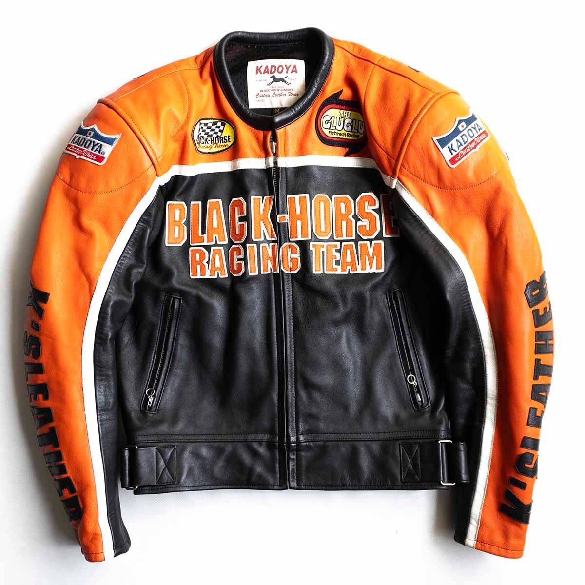 KADOYA BLACK HORSE Racing ジャケット M レザー KADOYA BLACK HORSE Racing ジャケット M レザー 【公式通販】