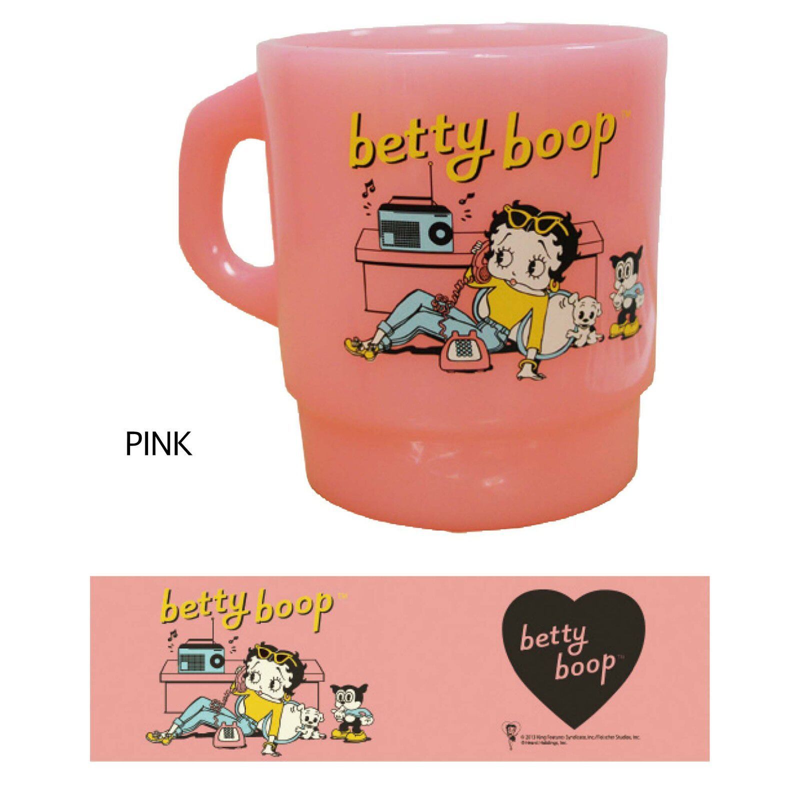 BETTY BOOP　ミルキースタッキングマグカップ　BT-BIKER BETYY｜ベティブープ｜ホワイト｜BIKER|ミルキースタッキング