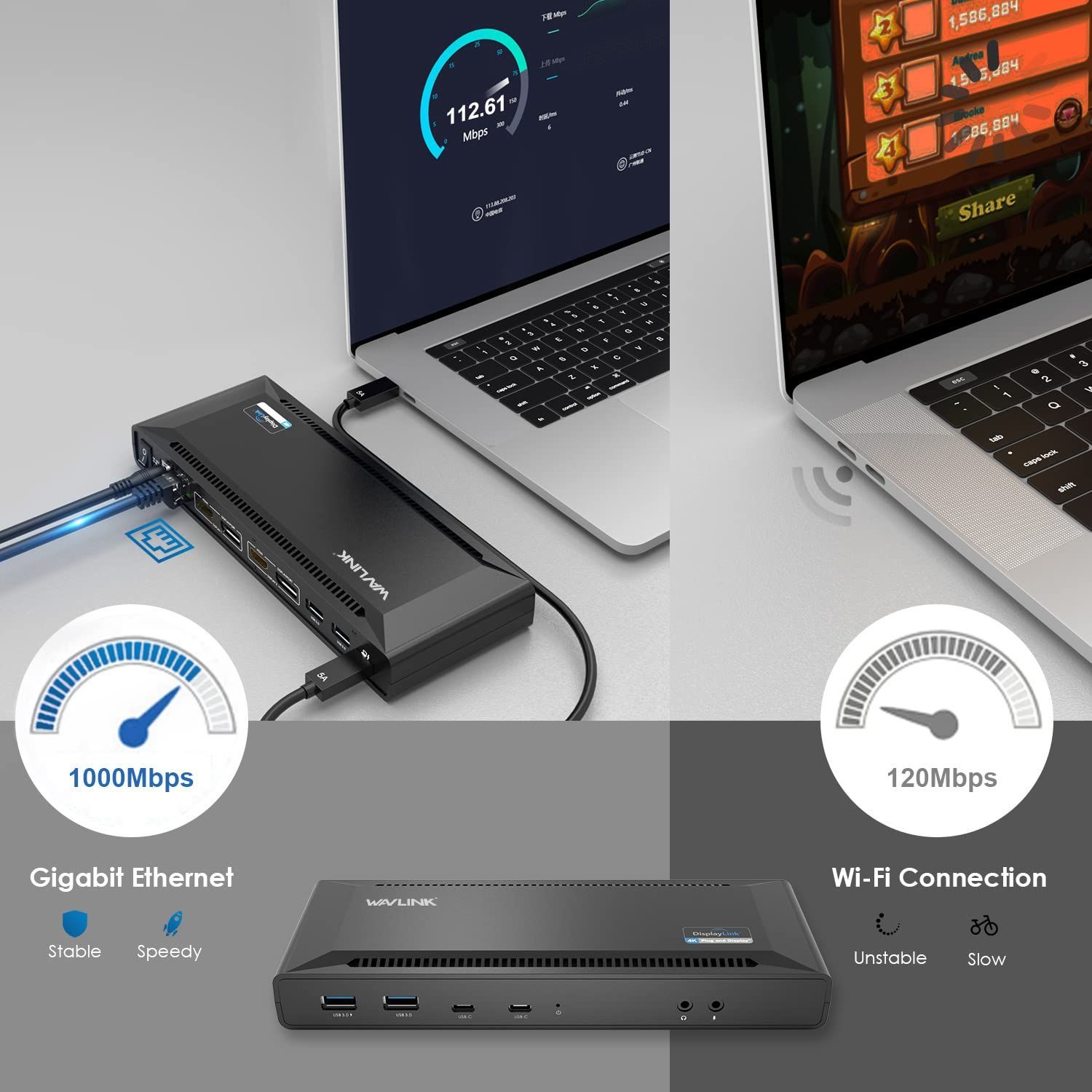 2タイプCとのUSB Cデュアル4Kドッキングステーション
