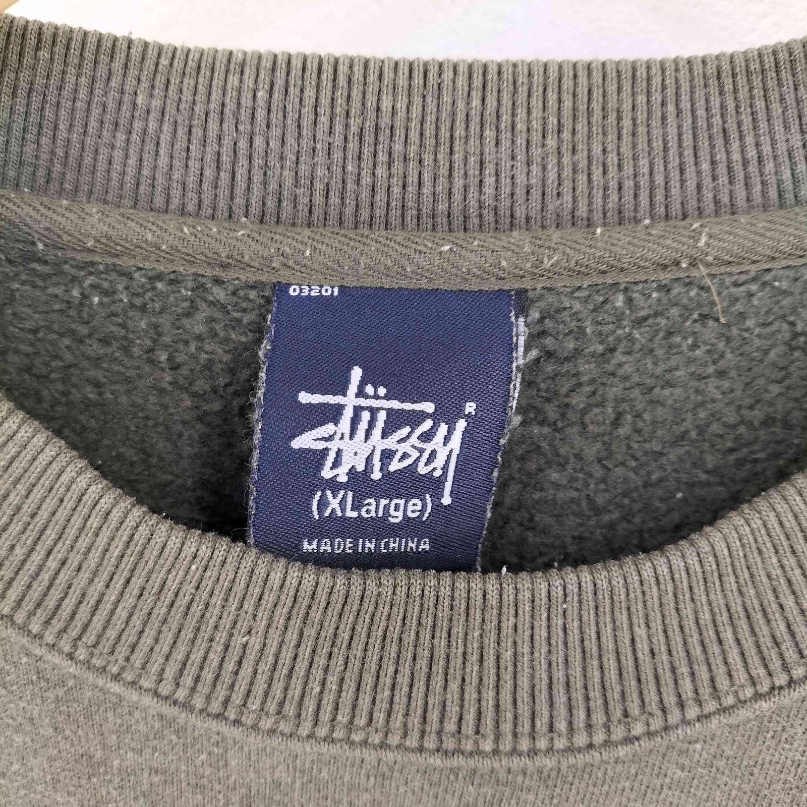 90s OLD STUSSY/Cross Bone print Sweat/USA製/紺タグ/L/クロス