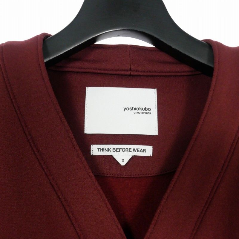 【希少・未使用タグ付き】yoshio kubo ノーカラージャケット　Mサイズ ヨシオクボ yoshio kubo 21AW YUGEN TOP ノーカラージャケット