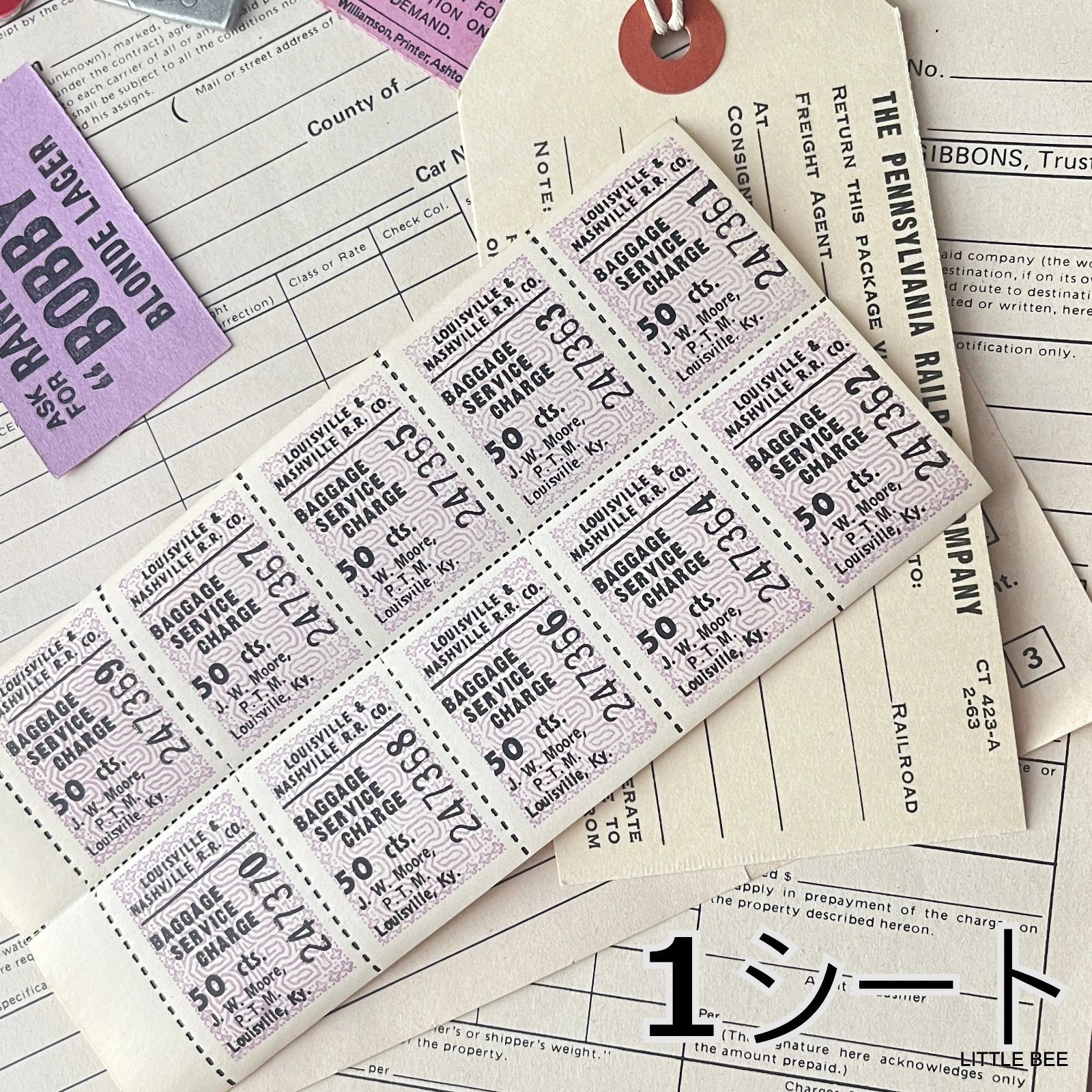 コラージュ素材紙もの素材紙【1754】