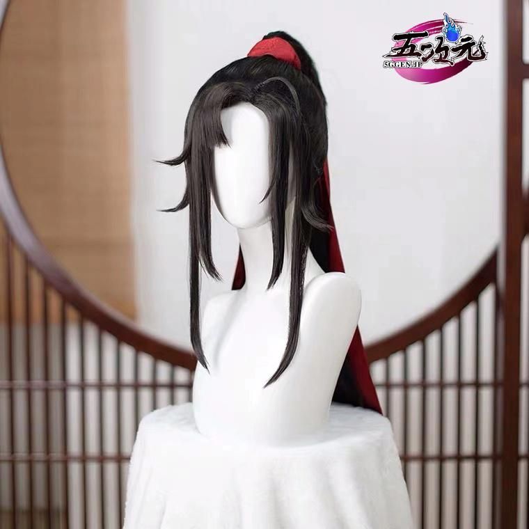 【ウィッグ+陳情付】魔道祖師　コスプレ　魏無羨　夷陵老祖　猫屋小舗 猫屋小舗 魔道祖師 公式 コスプレ 魏無羨 少年 ウィッグ