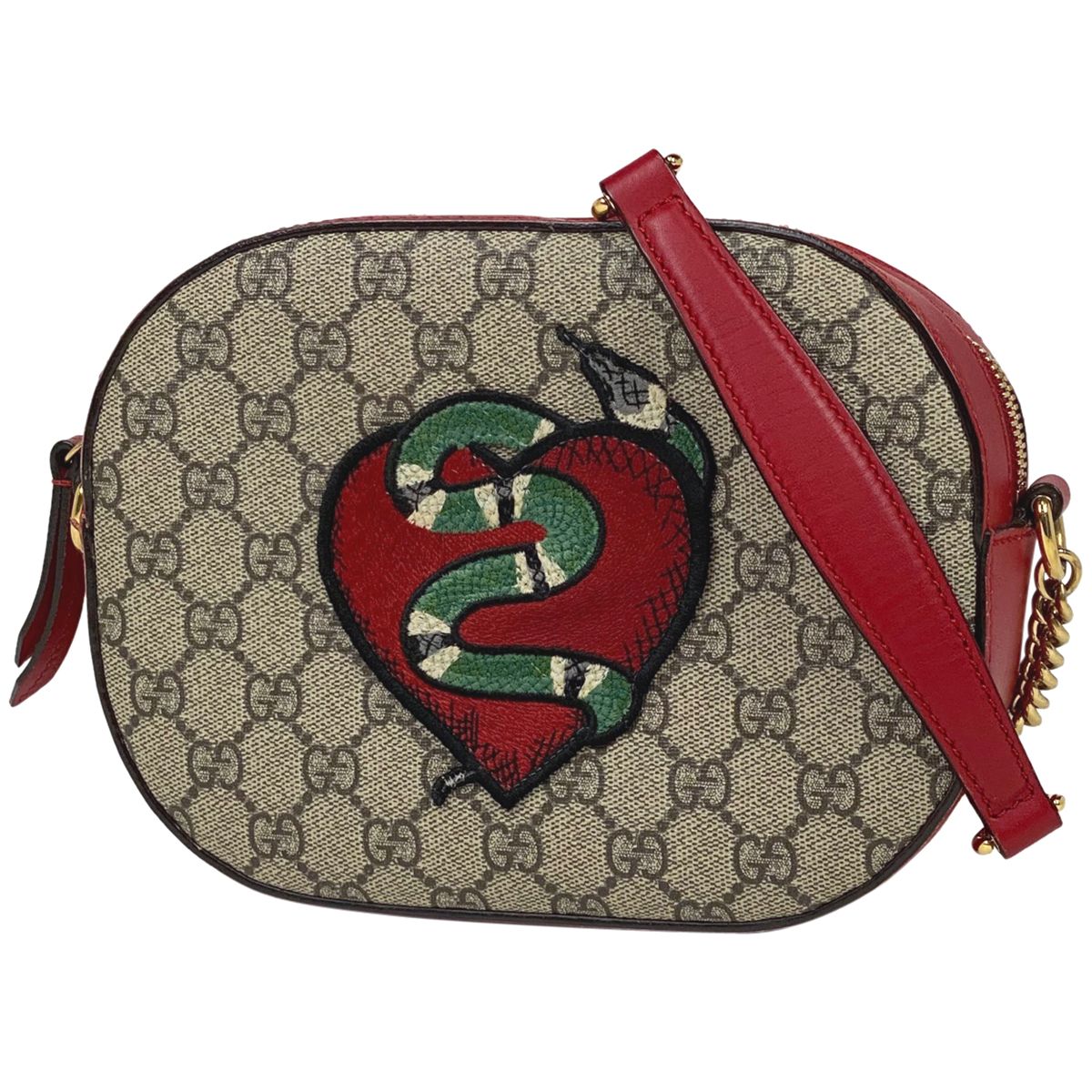 グッチ GUCCI GG柄 チェーン ショルダーバッグ 肩掛け ハート スネーク