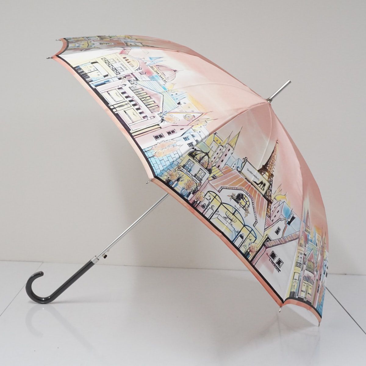 傘 Kanematsu 銀座かねまつ USED美品 パリ 風景 イラスト ジャンプ