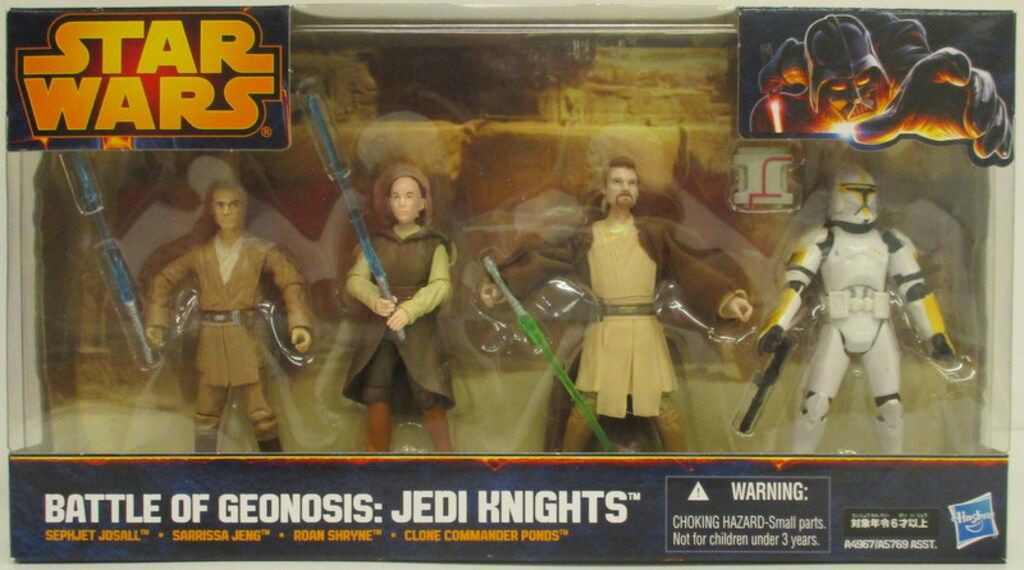 HASBRO BATTLE OF GEONOSIS | JEDI KNIGHTS SEPHJET JOSALL | SARRISSA JENG | ROAN SHRYNE | CLONE 3.5インチ