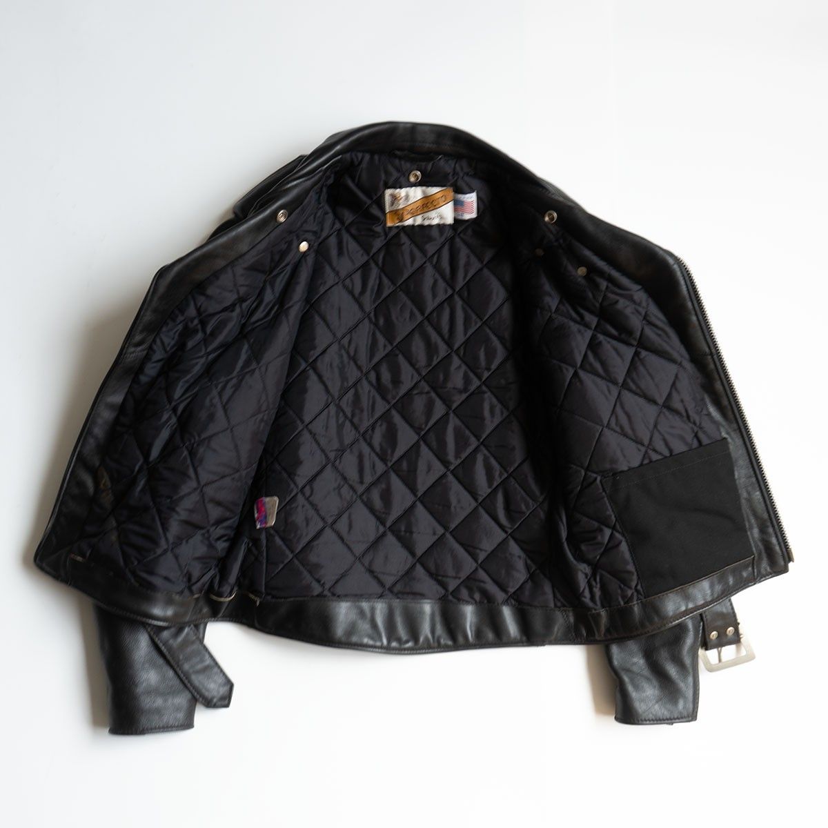 美品】SCHOTT【618/ダブルライダース ジャケット】38 レザー