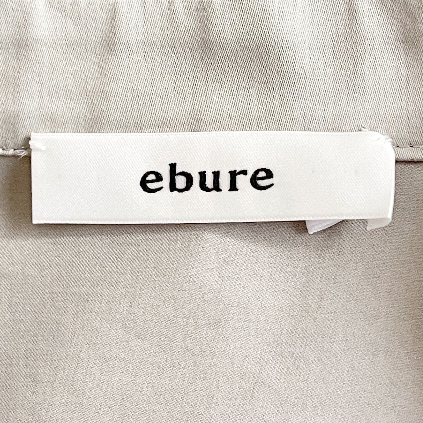 新到着 ebure エブール メタルパーツコットン スタンドカラーシャツ