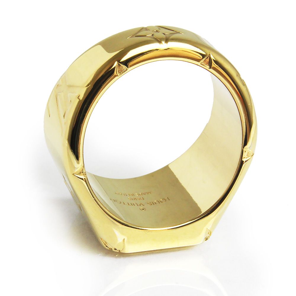 ルイ ヴィトン シグネットリング モノグラム 指輪 ＃L 21.5号 ゴールド M80191 LOUIS VUITTON（未使用 展示品） - メルカリ
