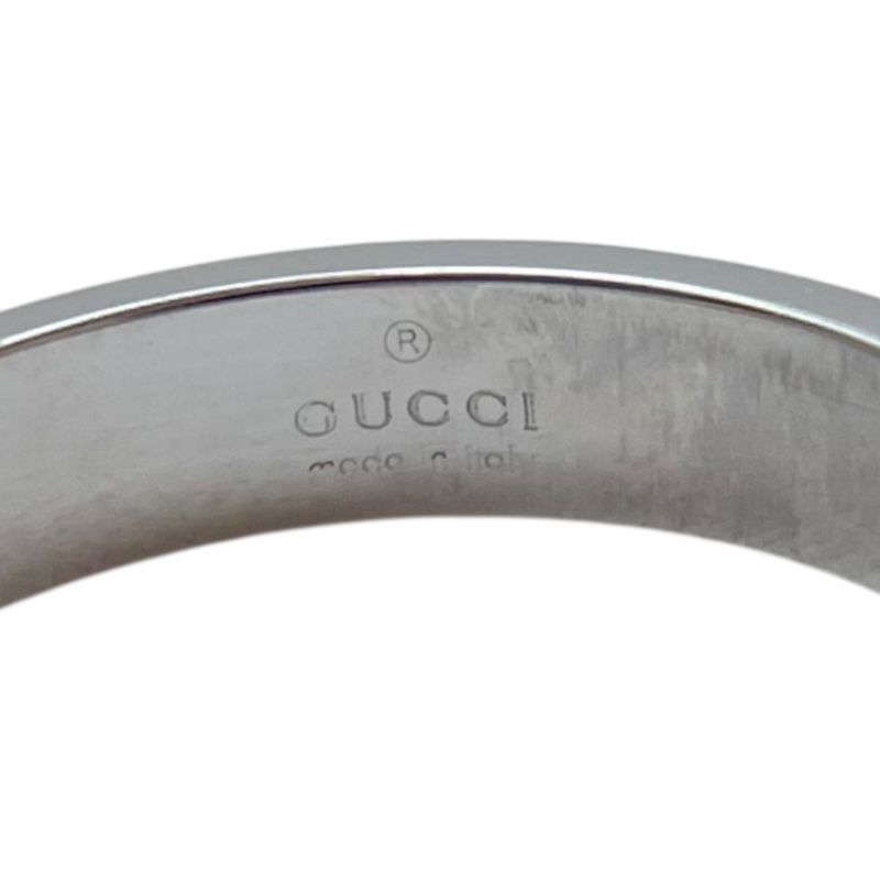 GUCCI グッチ リング アイコン ホワイトゴールド 750 サイズ12 グッチ GUCCI グッチ 750 18金ホワイトゴールド アイコン リング
