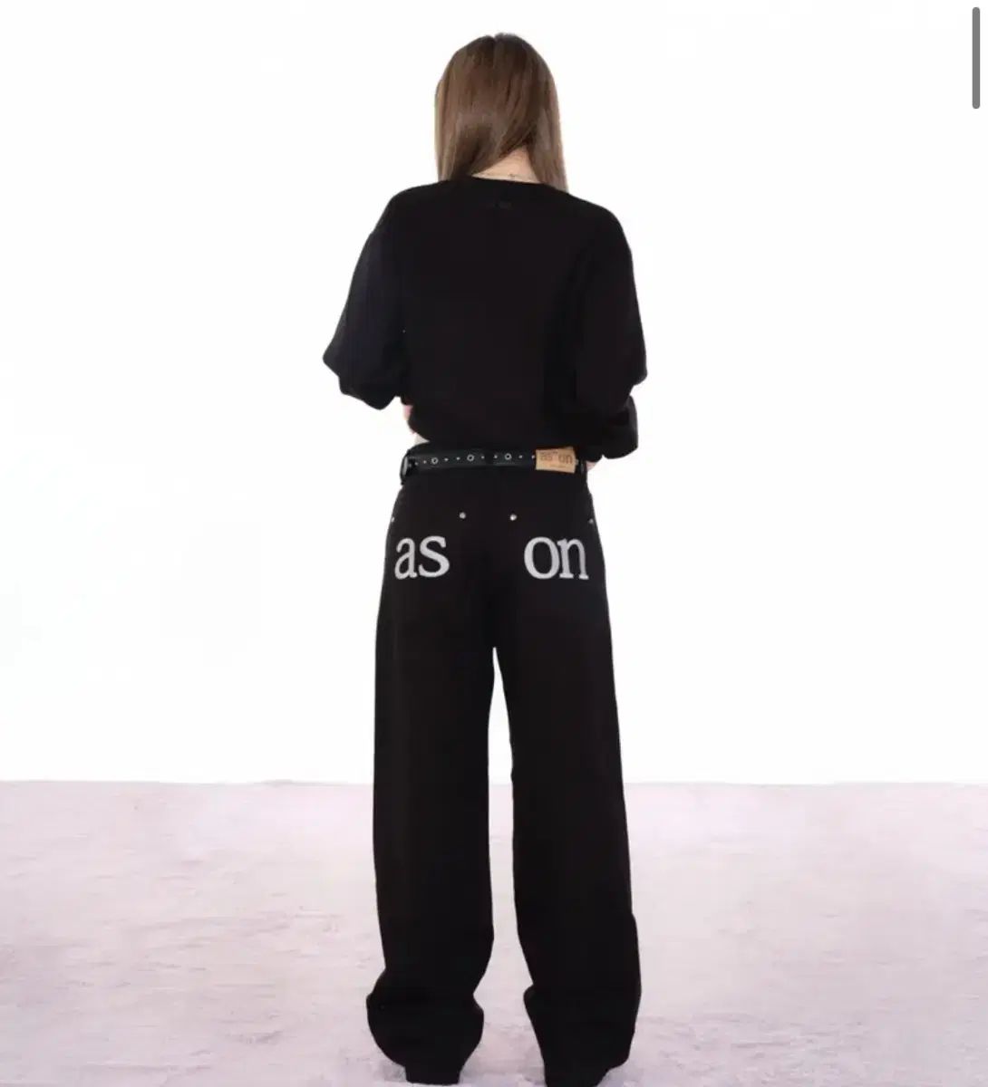 ason アズオン ワイドパンツ SMOG WIDE PANTS BLACK s サイズ