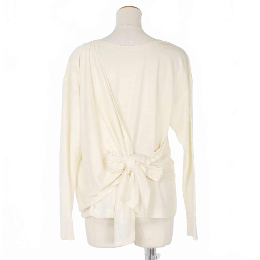 イッセイミヤケ ISSEY MIYAKE I.S イッセイスポーツ 90s 変形 ラップカーディガン カットソー 長袖 M 白 ホワイト RY11210