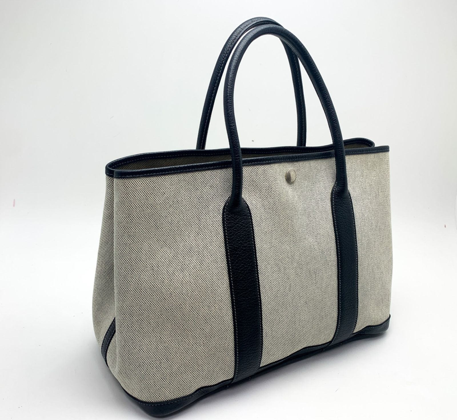 レディース HERMES エルメス ガーデンパーティPM トワル ブラック 黒 