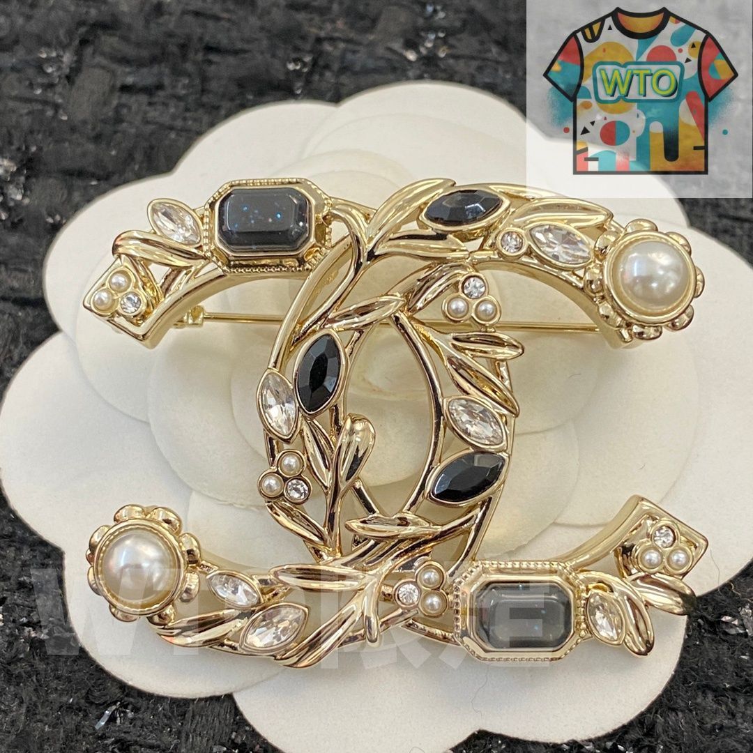 Chanel ブローチ 黒 ブローチ ブラック（黒）系 CHANEL(シャネル) アクセサリー