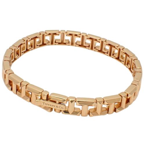 TIFFANY Tナロー チェーン ブレス K18ピンクゴールド ティファニー ティファニー Tナローチェーンブレスレット ゴールド K18ピンク