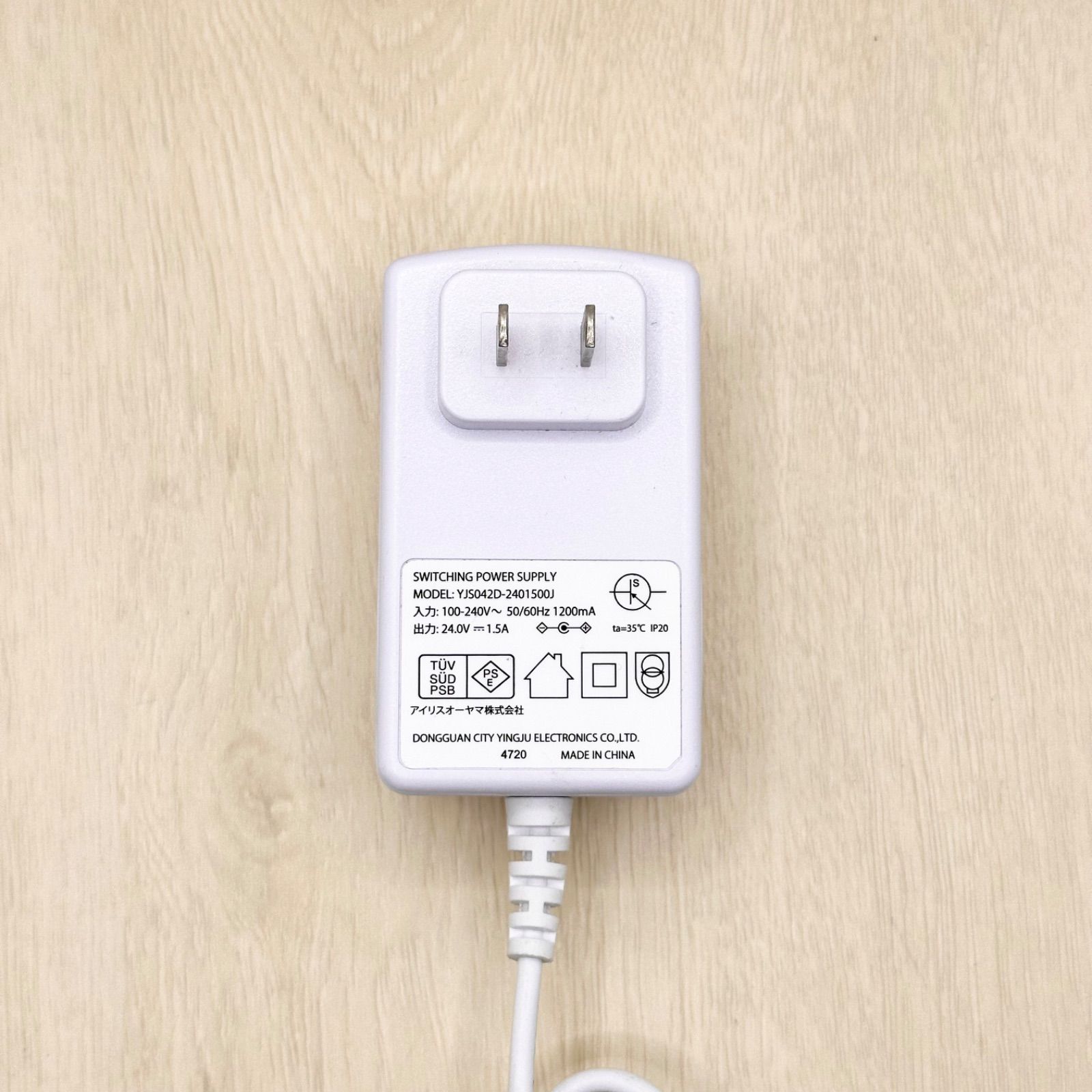 YJS042D-2401500J アイリスオーヤマ IRIS OHYAMA PCF-SDC15T KCF-SDC151T 純正 純正品 ACアダプター 電源アダプター サーキュレーター 扇風機 24V 1.5A センタープラス 60-1104-1323