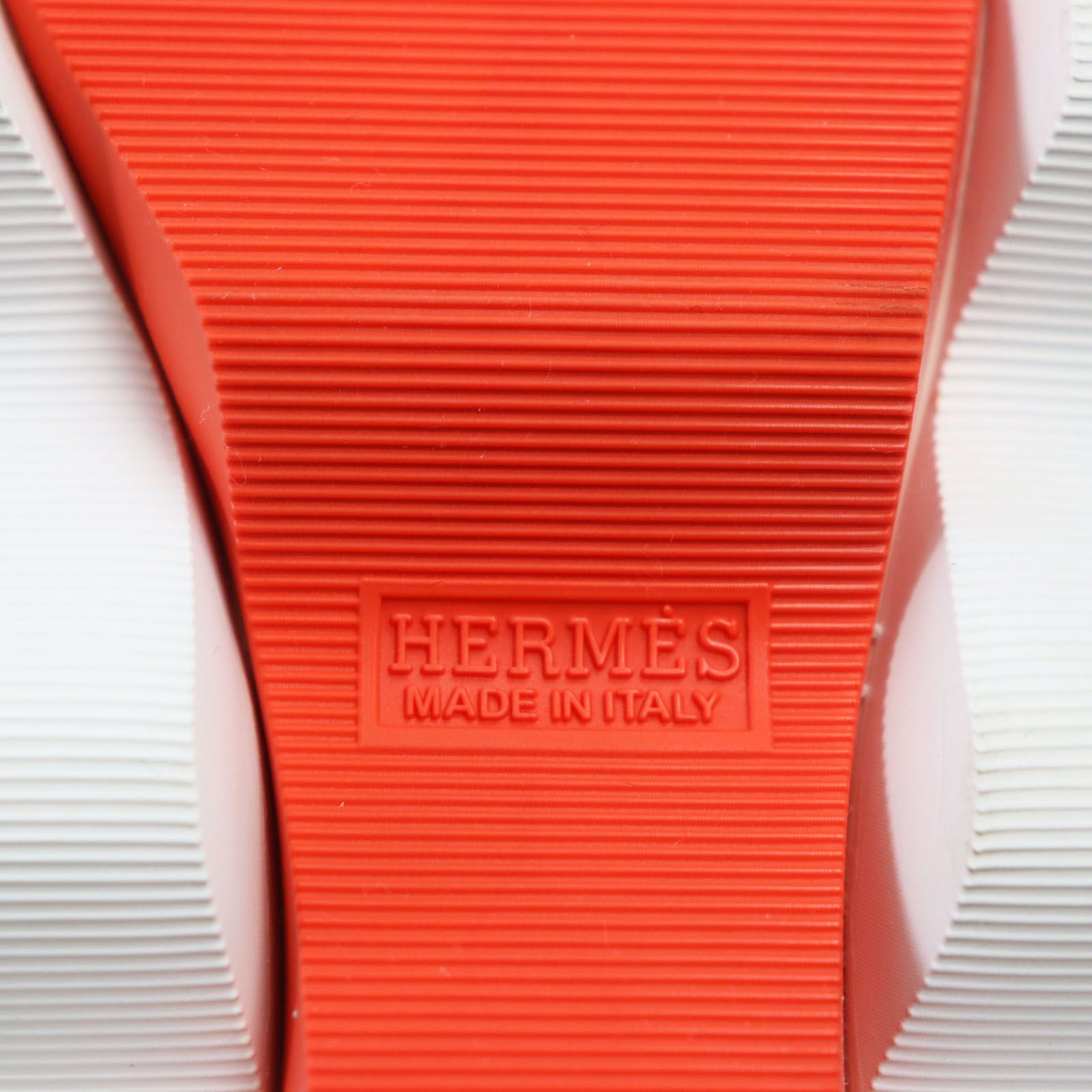 極美品●HERMES エルメス 22SS Eclair エクレール Hロゴ入り ニットスニーカー ブラック オレンジ 42 箱・保存袋付き イタリア製  メンズ