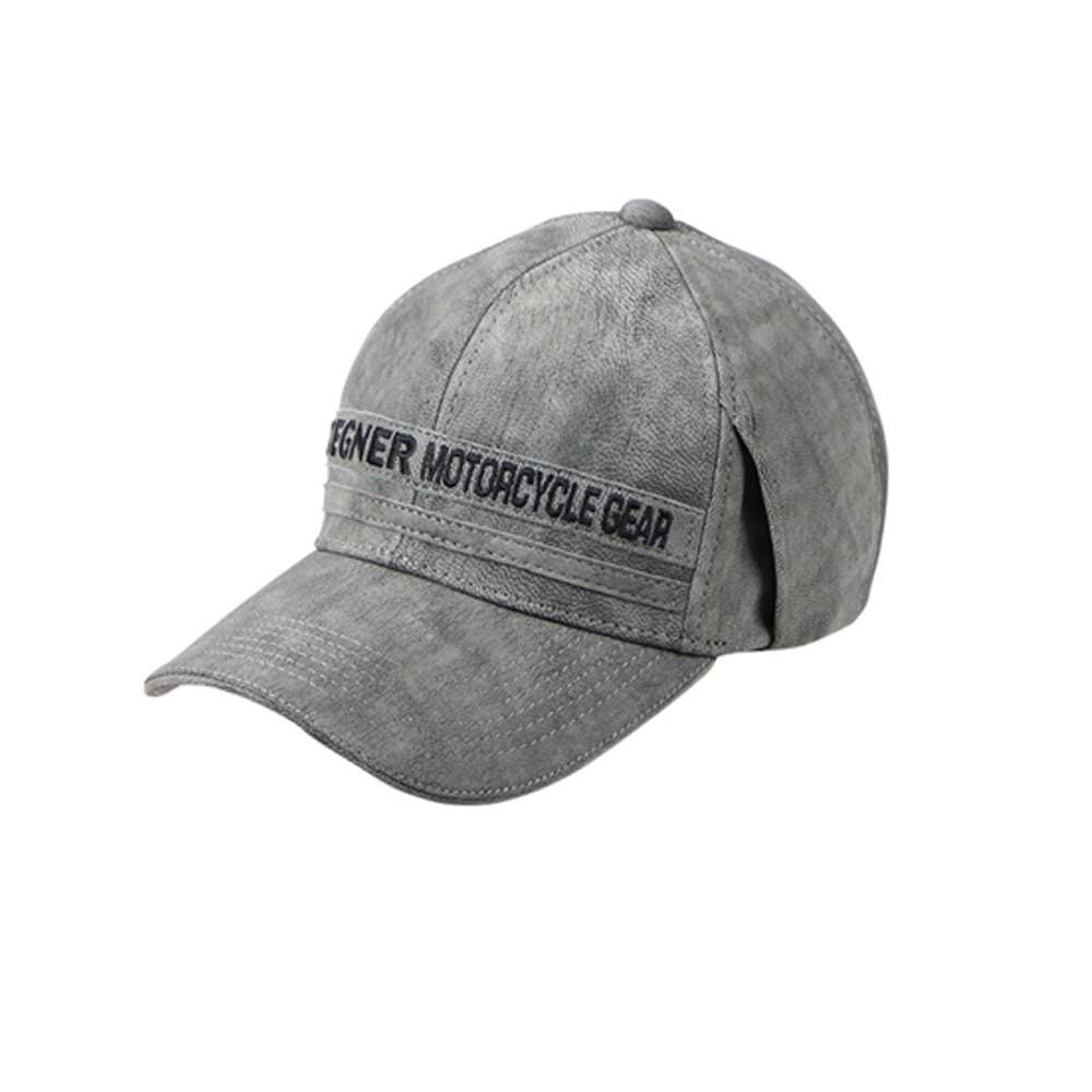 新品 デグナー DEGENR サングラスホルダー付きレザーキャップ LEATHER CAP WITH SUNGLASSES HOLDER 帽子 フリーサイズ ベルト調整式 CP-26 (グレー)