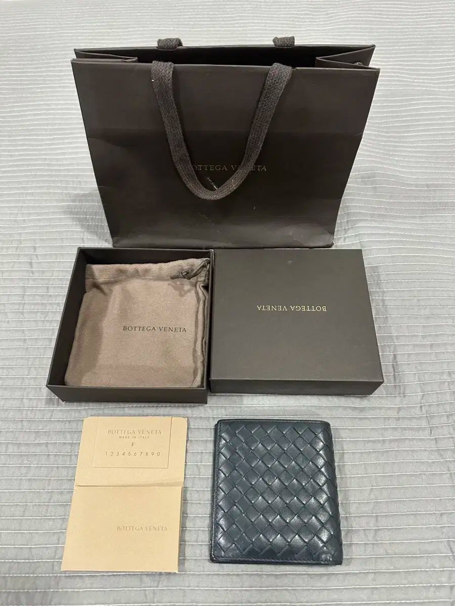 Bottega Veneta ボッテガヴェネタ 二つ折り財布 ネイビー
