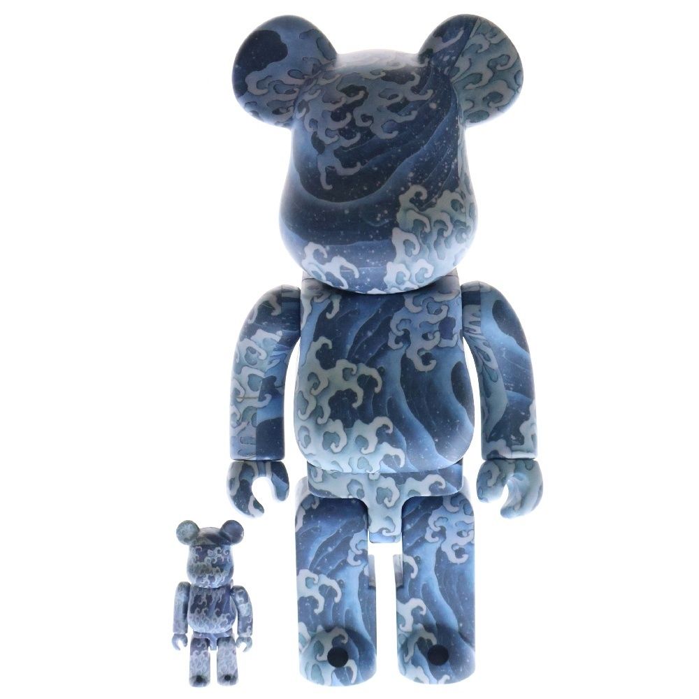 MEDICOM TOY メディコムトイ BE RBRICK 葛飾北斎 上町祭屋台天井絵 男浪 - 400% ベアブリック フィギュア 人形 ブルー
