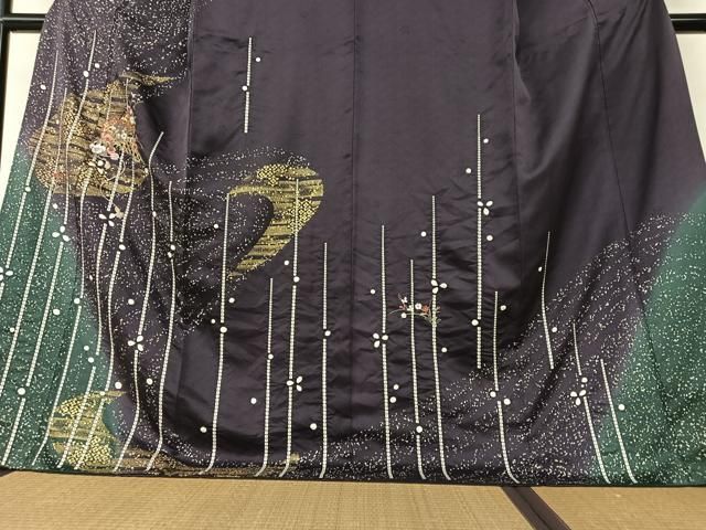 平和屋着物○訪問着 刺繍 花鼓文 金彩 ロング丈 正絹 逸品 AAAY0074zg 平和