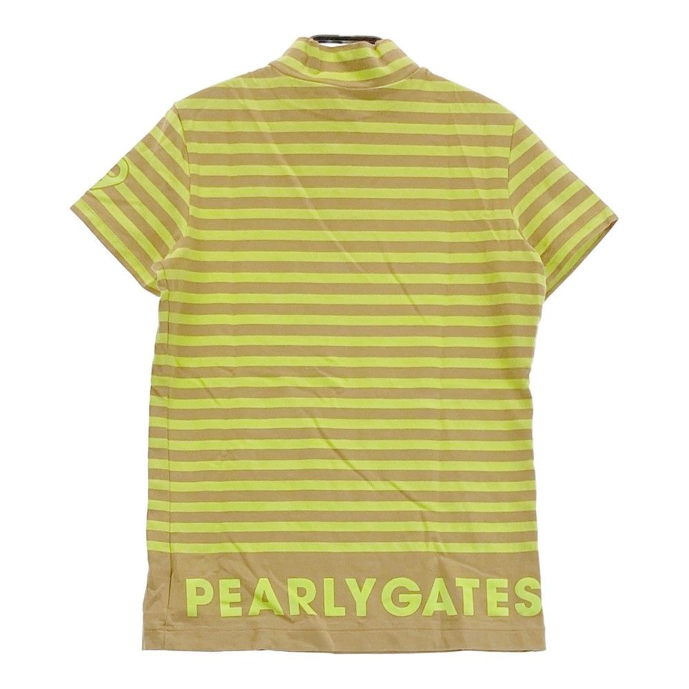 【極美品】パーリーゲイツ　ハーフジップtシャツ ゴルフ　オレンジ　ボーダー　L PEARLY GATES パーリーゲイツ ハーフジップ 長袖Tシャツ 微起毛