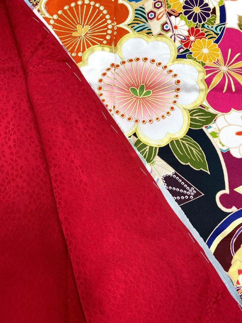 振袖 仮絵羽 舞台衣装 金彩 紋意匠 正絹 未仕立て品 八掛付き - メルカリ