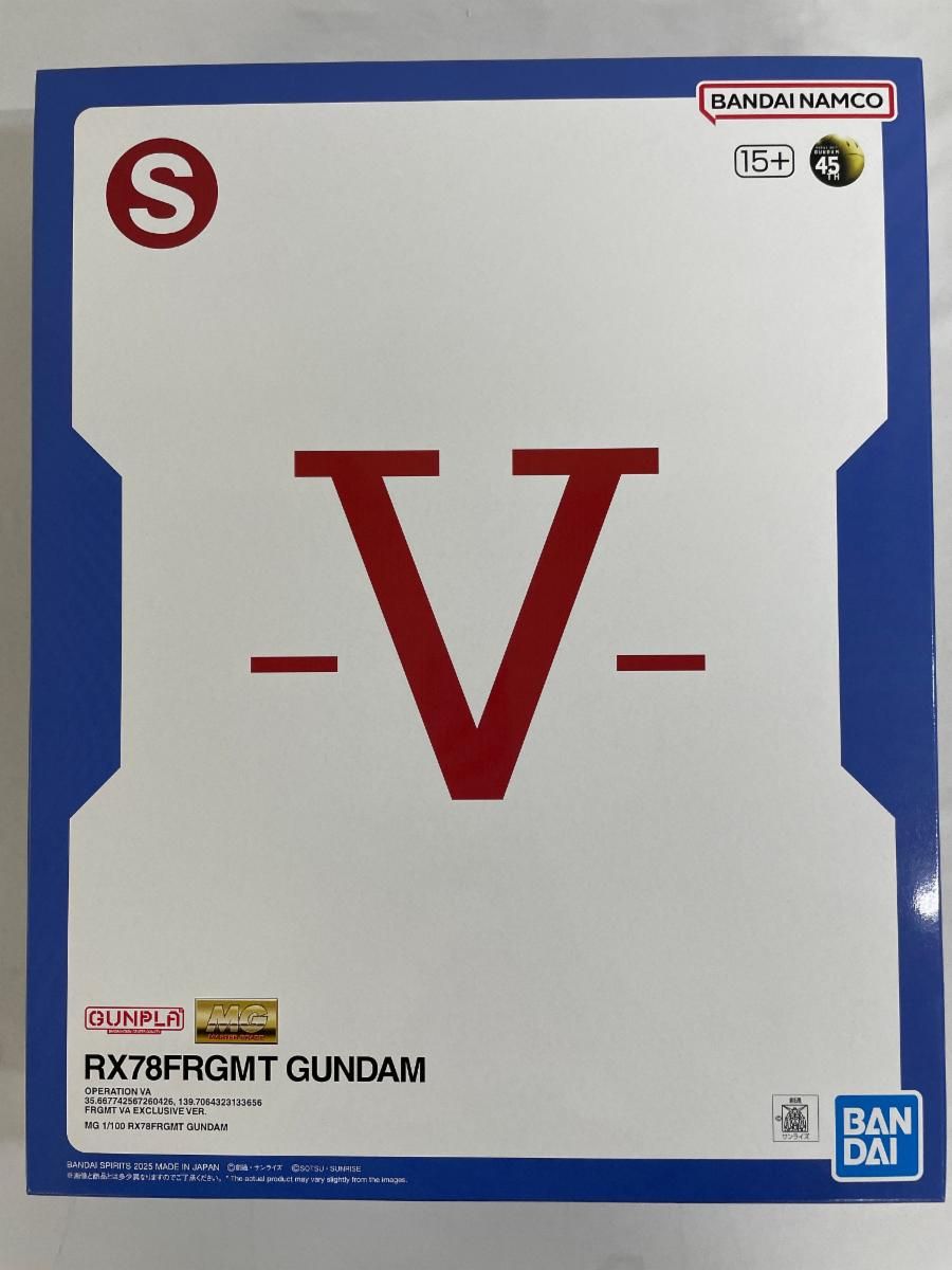 【未開封】1/100 MG RX78FRGMT GUNDAM 「機動戦士ガンダム」 V.A.限定 [5067193] P-Bandai: MG 1/100 RX-78FRGMT Gundam - Release Info