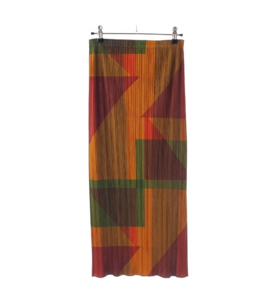 極美品】プリーツプリーズ イッセイミヤケ 総柄 ロングスカート 極美品