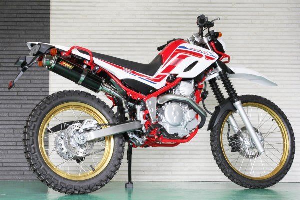 セロー250 ( DG31J ) クーガ ブラック バイクマフラー - RealSpeed