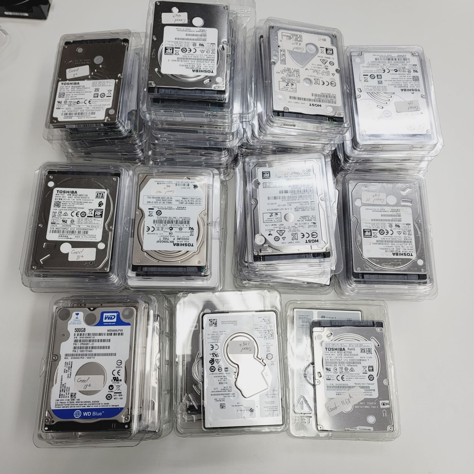 SATA接続 2.5インチ内蔵用 HDD 500GB 12個セット