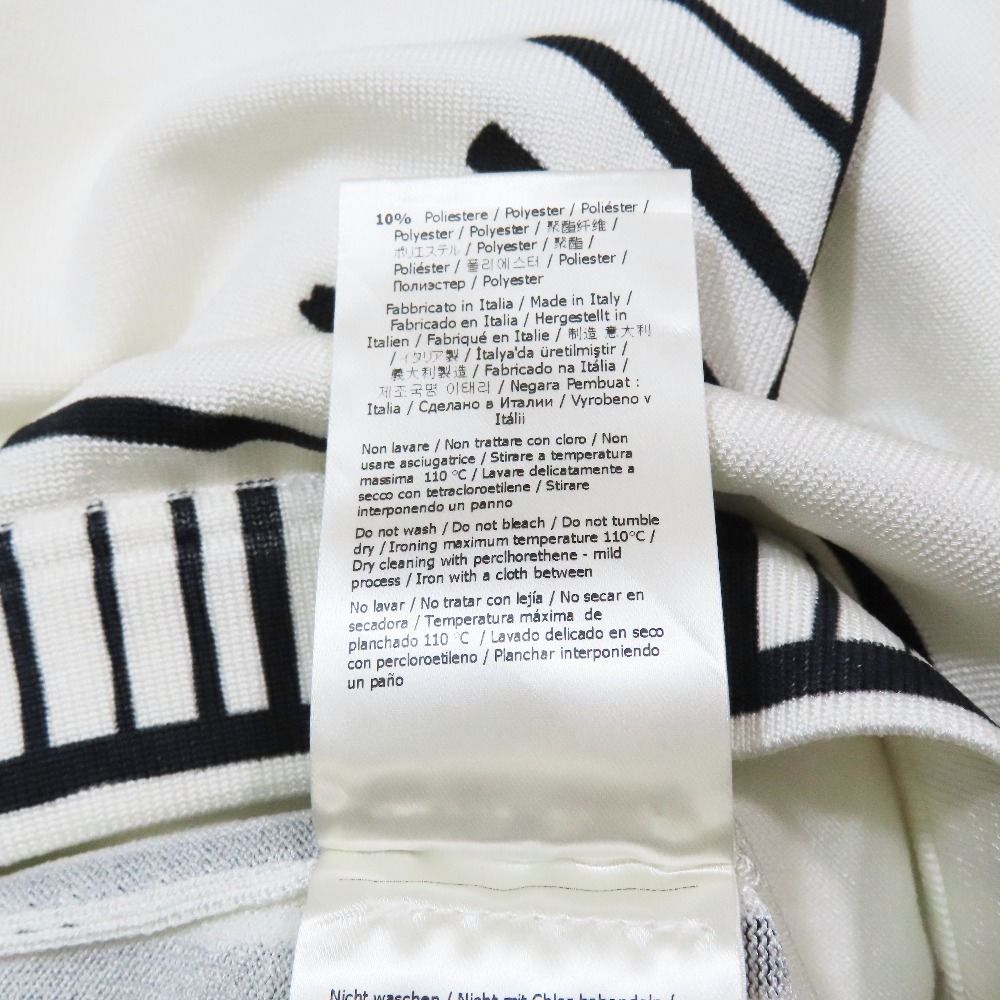 20aw FENDI × Joshua Vides フェンディ ジョシュアヴィーダス トロンプルイユ タイトスカート ニット 膝丈 ストレッチ 38 白 レディース 古着 SIROKUMA-CORPORATION_COM