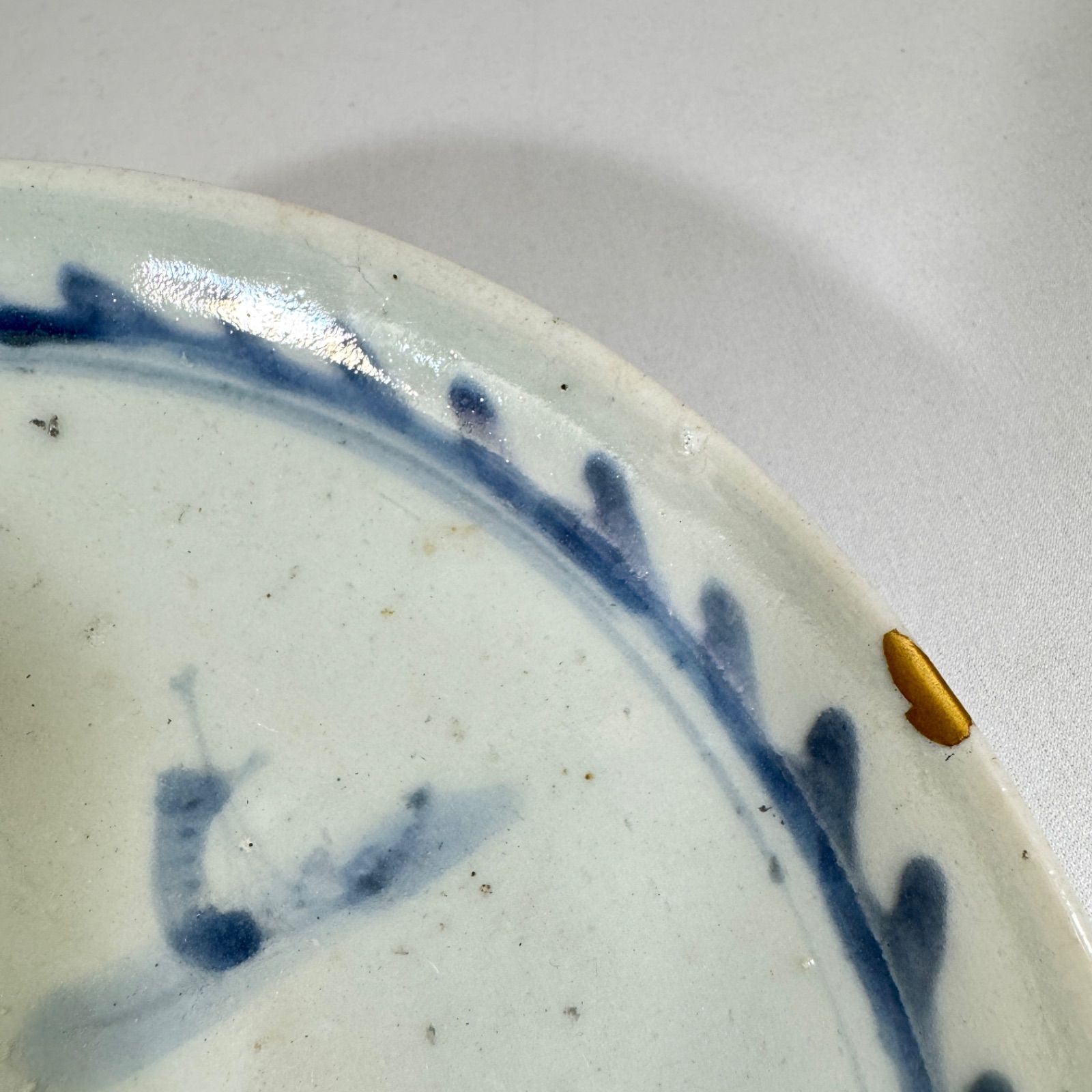 古伊万里　藍地手塩皿　19枚　大正時代 初期伊万里◇染付山水文皿◇古伊万里◇藍九谷◇有田焼◇江戸時代